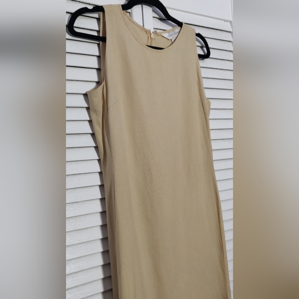 Casual Corner Light Yellow Silk Maxi Dress - Picture 4 of 13
